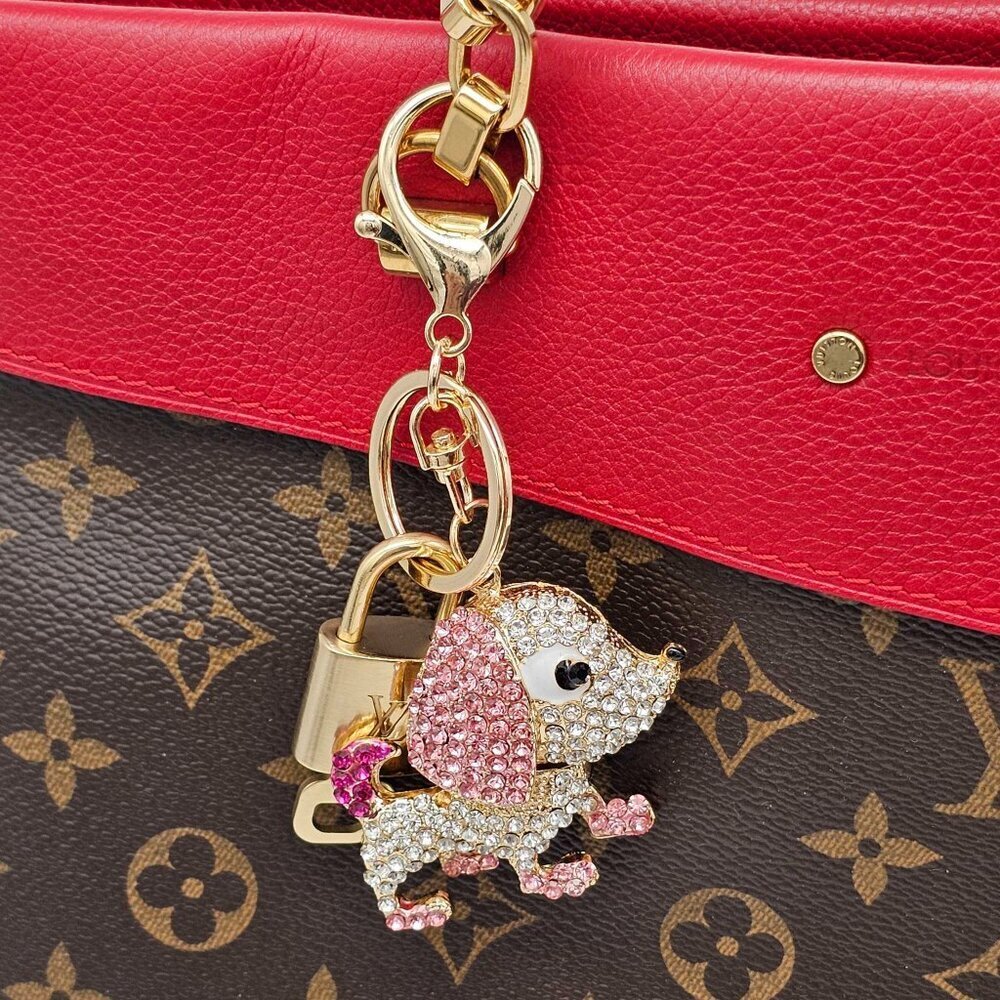 Authentic LV Gold Padlock 🔒Unbranded Dog Keychain Charm for Louis Vuitton Bags - Picture 7 of 7